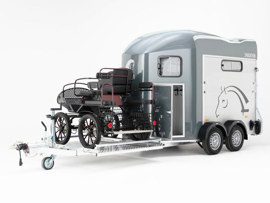 Pferdeanhänger Gold Hippomobile (2 Pferde + Plattform)